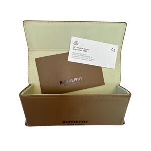 Burberry London England Eyeglass Sunglasses Tan Case Soft Leather - Case Only
